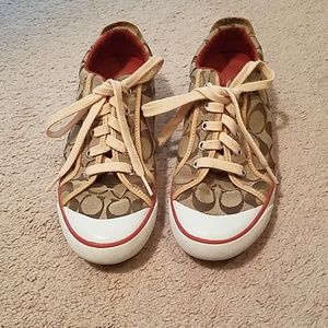 Authentic Coach Sneakers Coral Laces